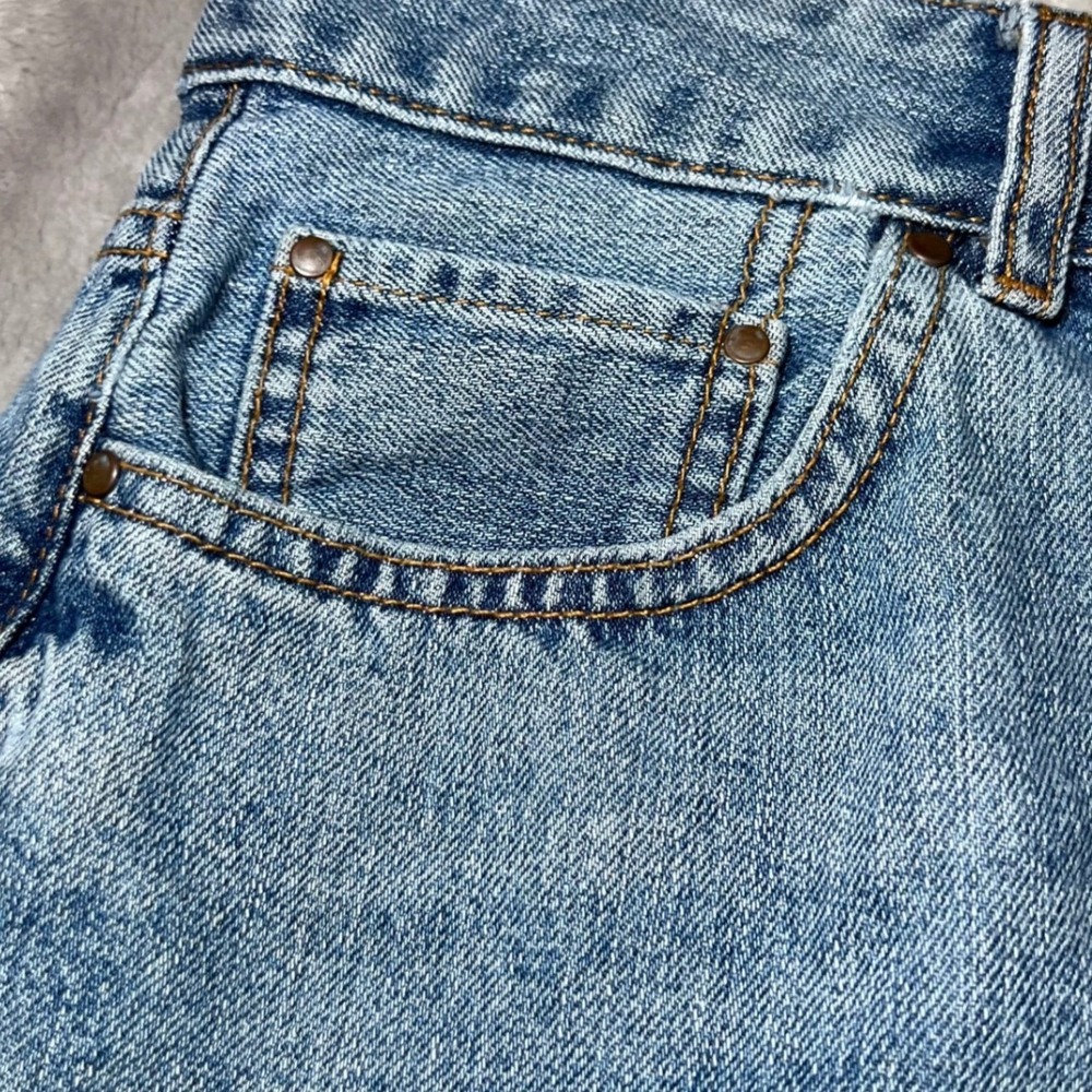 ASOS Womens Size 6 Denim Mini Skirt Blue Jean Raw Hem Casual Summer Festival - Picture 13 of 13